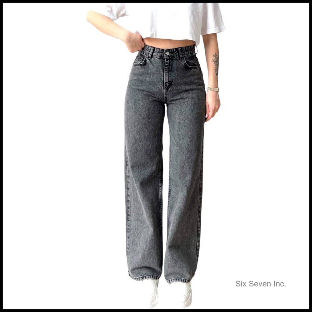 Straight Leg Denim High Waist Baggy Stretchy Loose Jeans Y2k Chic